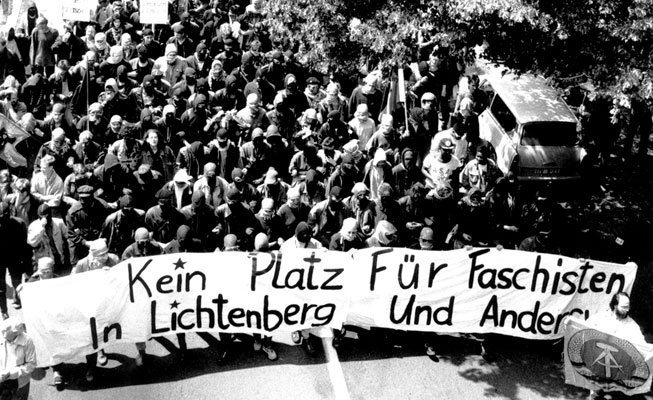 Antifa-Demo, 23. Juli 1990 in Berlin-Lichtenberg